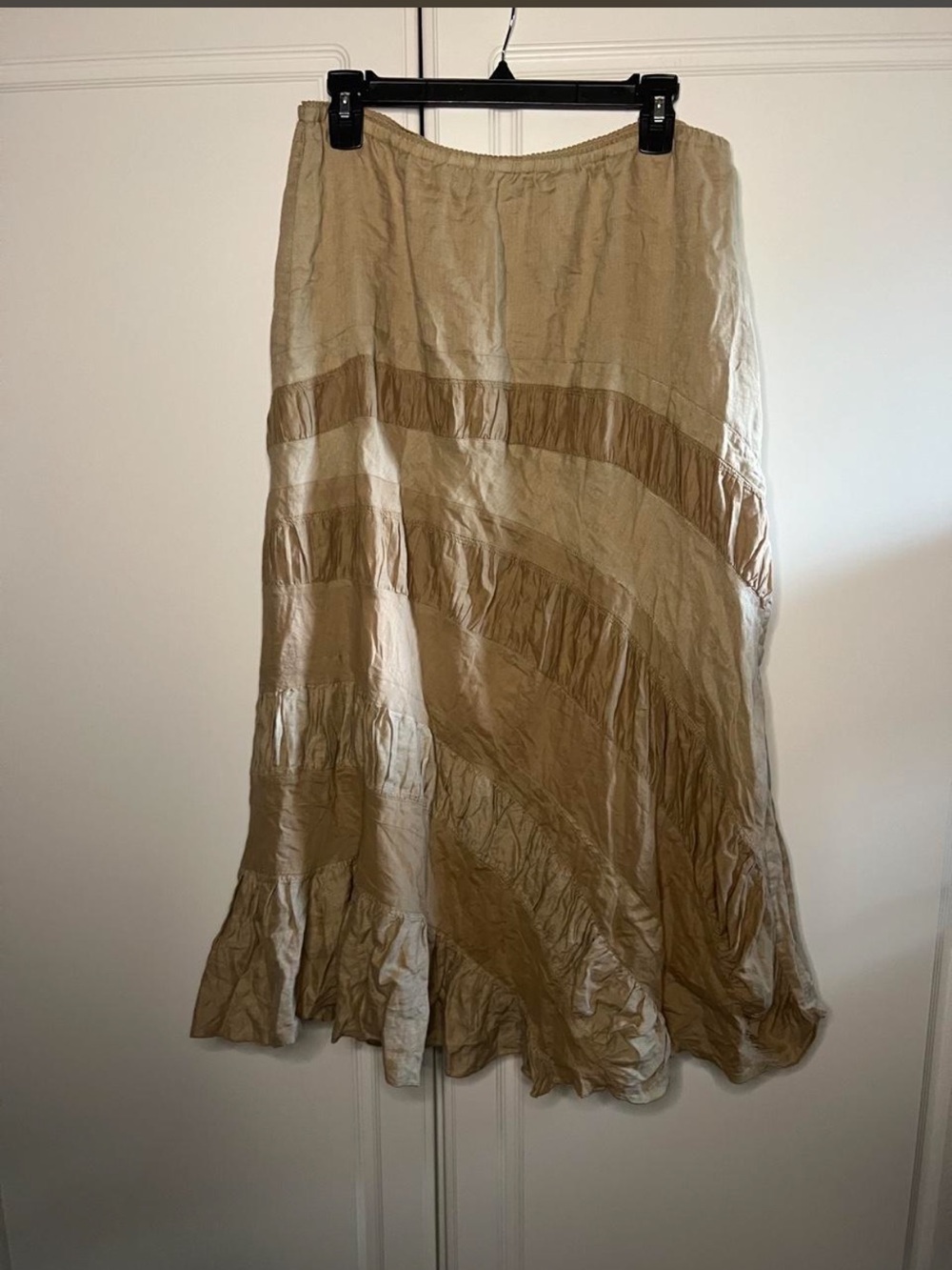 Y2K 100% linen cottagecore skirt - Picture 3 of 9